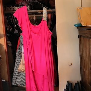 Dress barn hot pink dress 2xl
